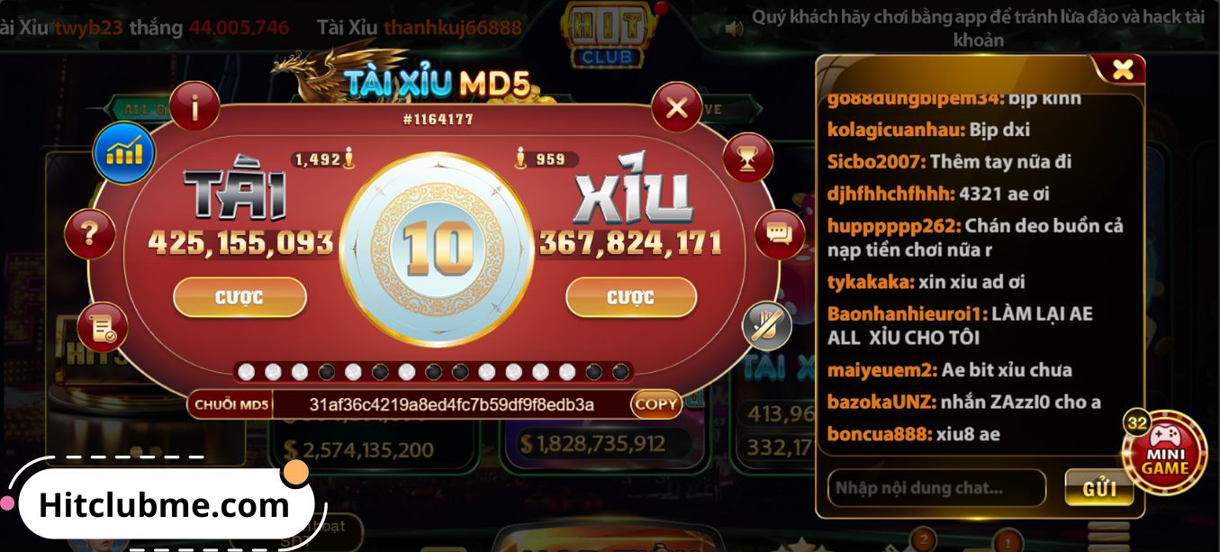 Tài xỉu MD5 HITCLUB